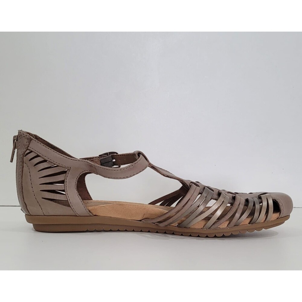 Rockport Cobb Hill Women's Leather Comfort Zip T-Strap Sandal Sz.11 - Picture 3 of 8